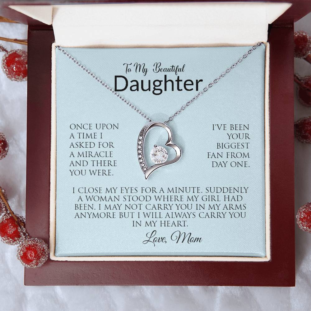 To My Beautiful Daughter | Forever Love Necklace