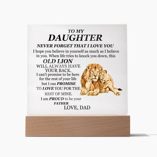 To My Daughter | Square Acrylic Plaque