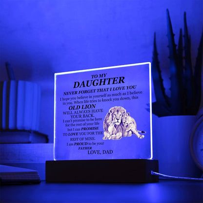 To My Daughter | Square Acrylic Plaque