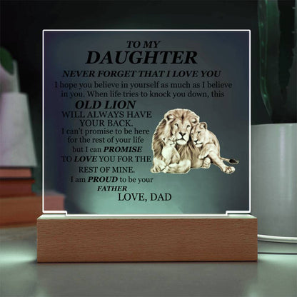 To My Daughter | Square Acrylic Plaque