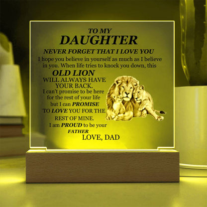 To My Daughter | Square Acrylic Plaque