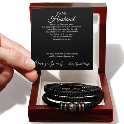 To My Husband | Men's "Love You Forever" Bracelet