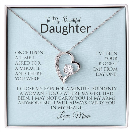 To My Beautiful Daughter | Forever Love Necklace